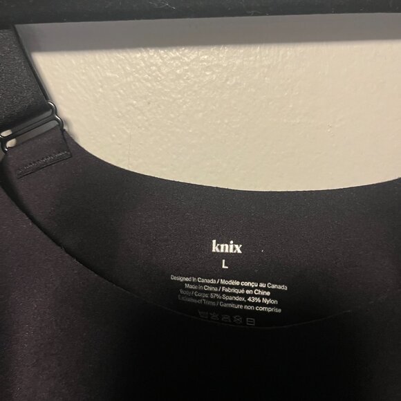 Knix Wireless Black Seamless Bra – Adjustable Straps – Size L - Picture 2 of 3